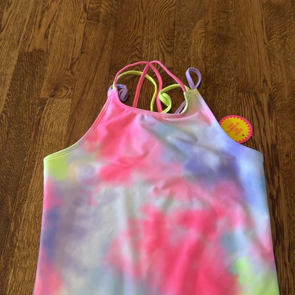 NWT Children’s Place Girl’s Tie-Dye One Piece Swimsuit Size XL